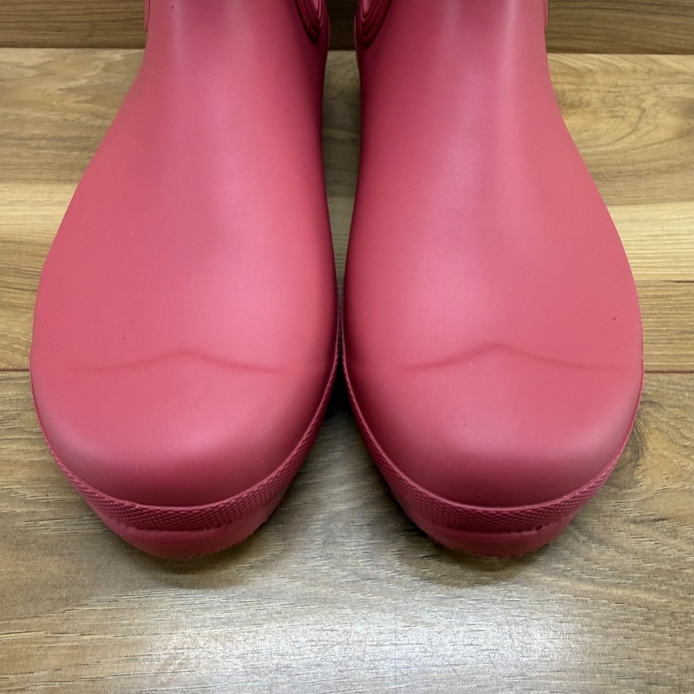 Hunter Chelsea Boots Pink Matte 8 EU 39 Waterproof Modern Minimalist Rain Casual - Picture 4 of 12